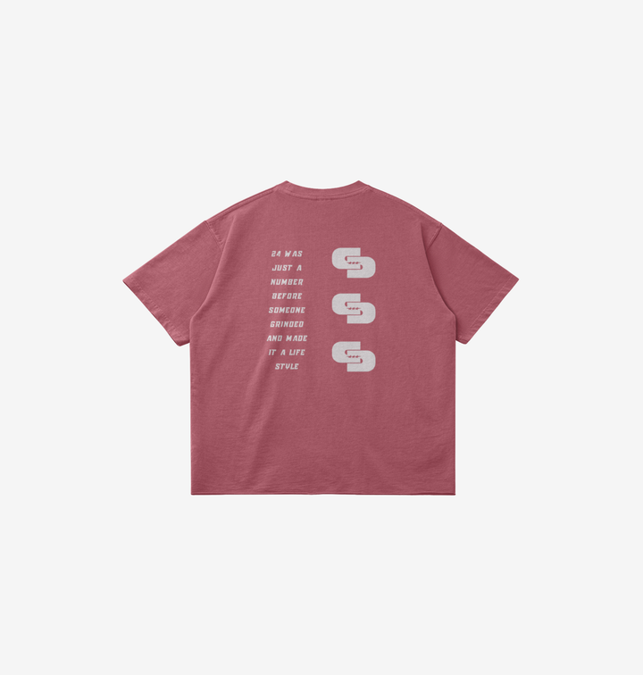 KOBE RED FADED CUT TEE