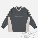V-neck III - Dark Gray with Khaki